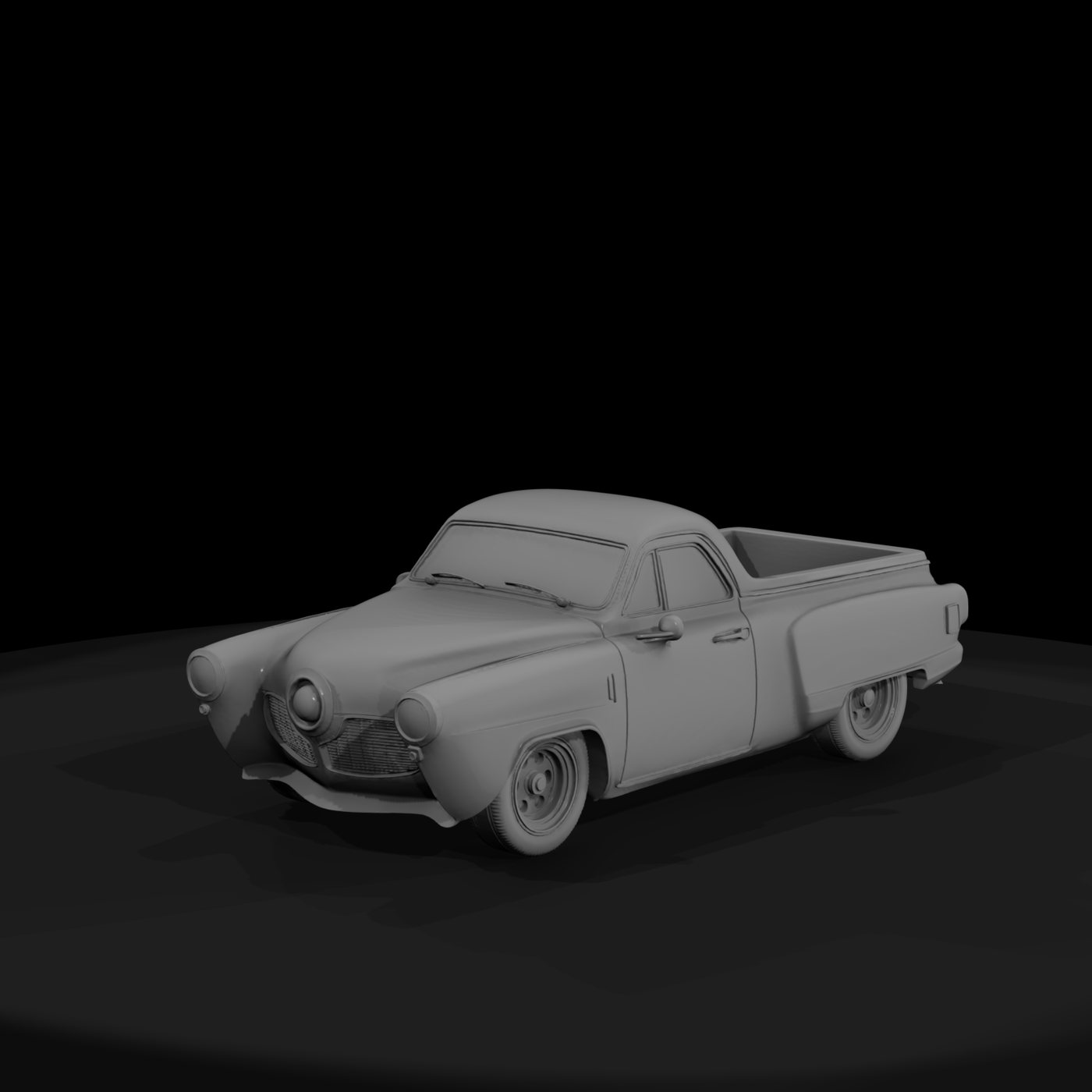 Retro 1950s Stylized Pickup Truck