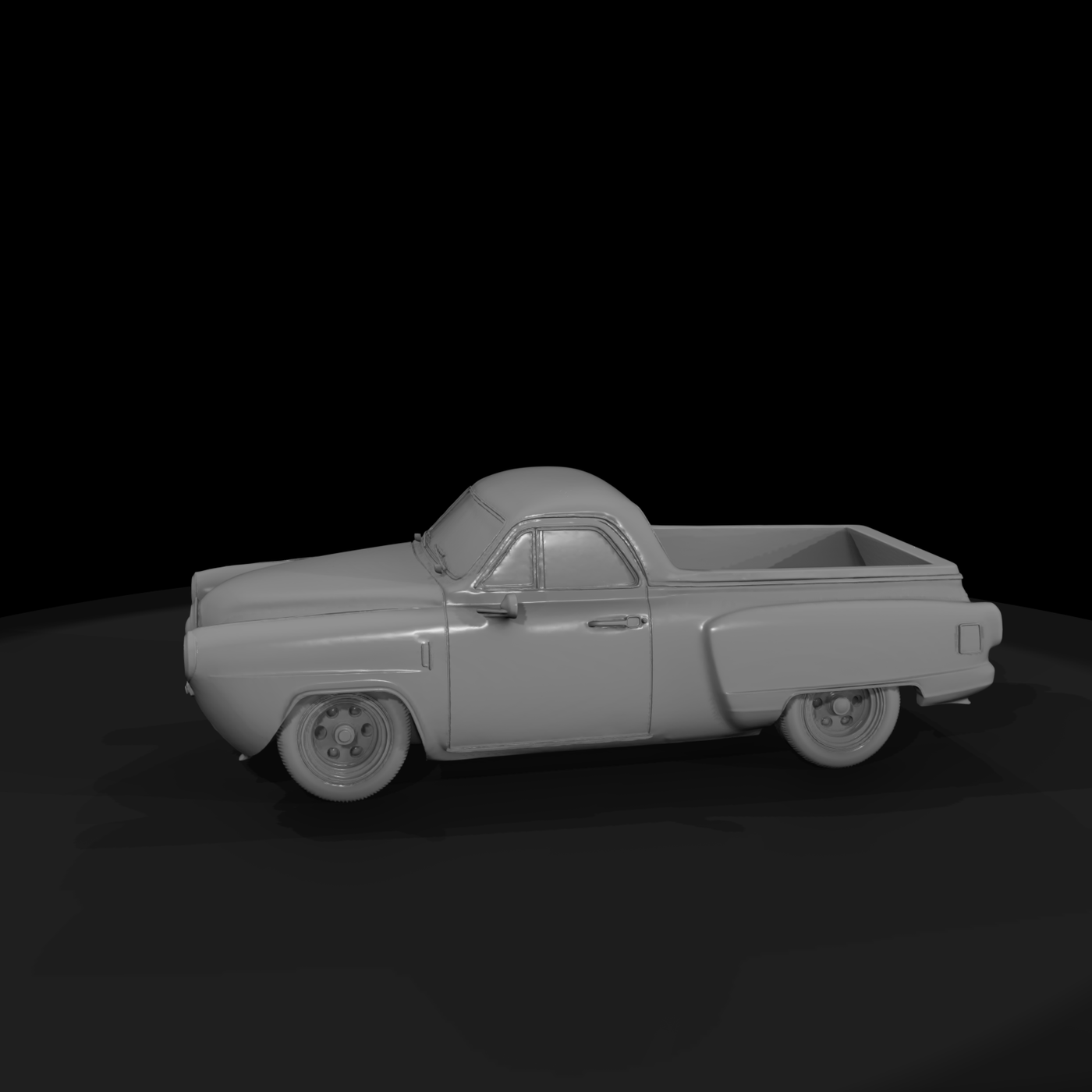 Retro 1950s Stylized Pickup Truck