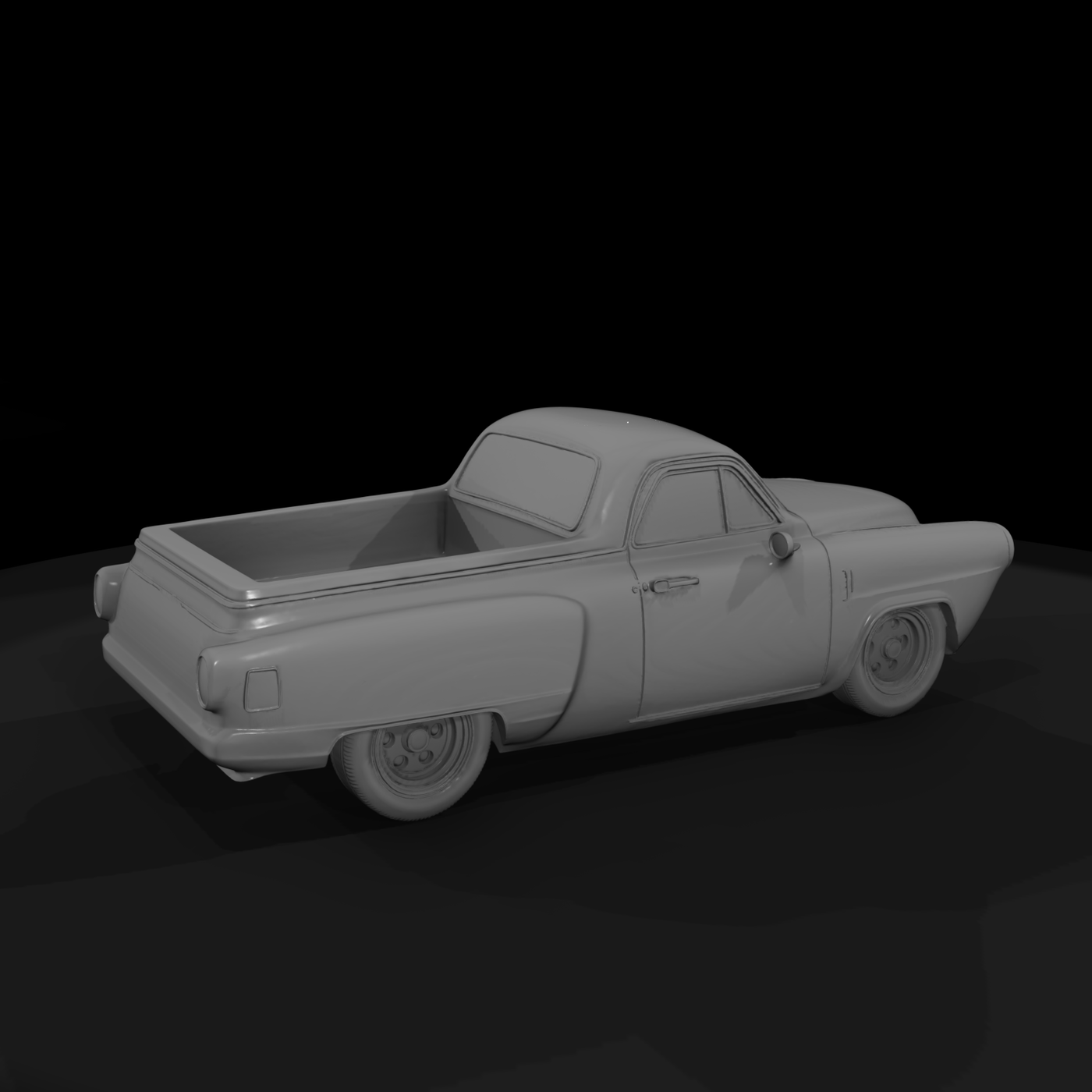 Retro 1950s Stylized Pickup Truck