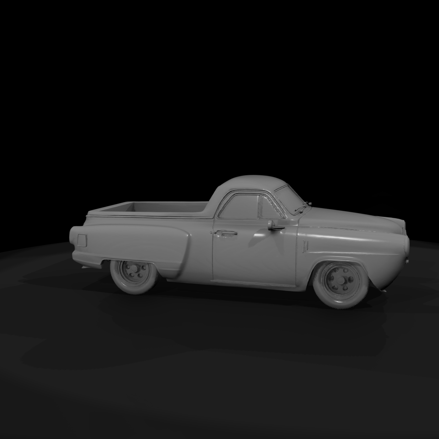 Retro 1950s Stylized Pickup Truck