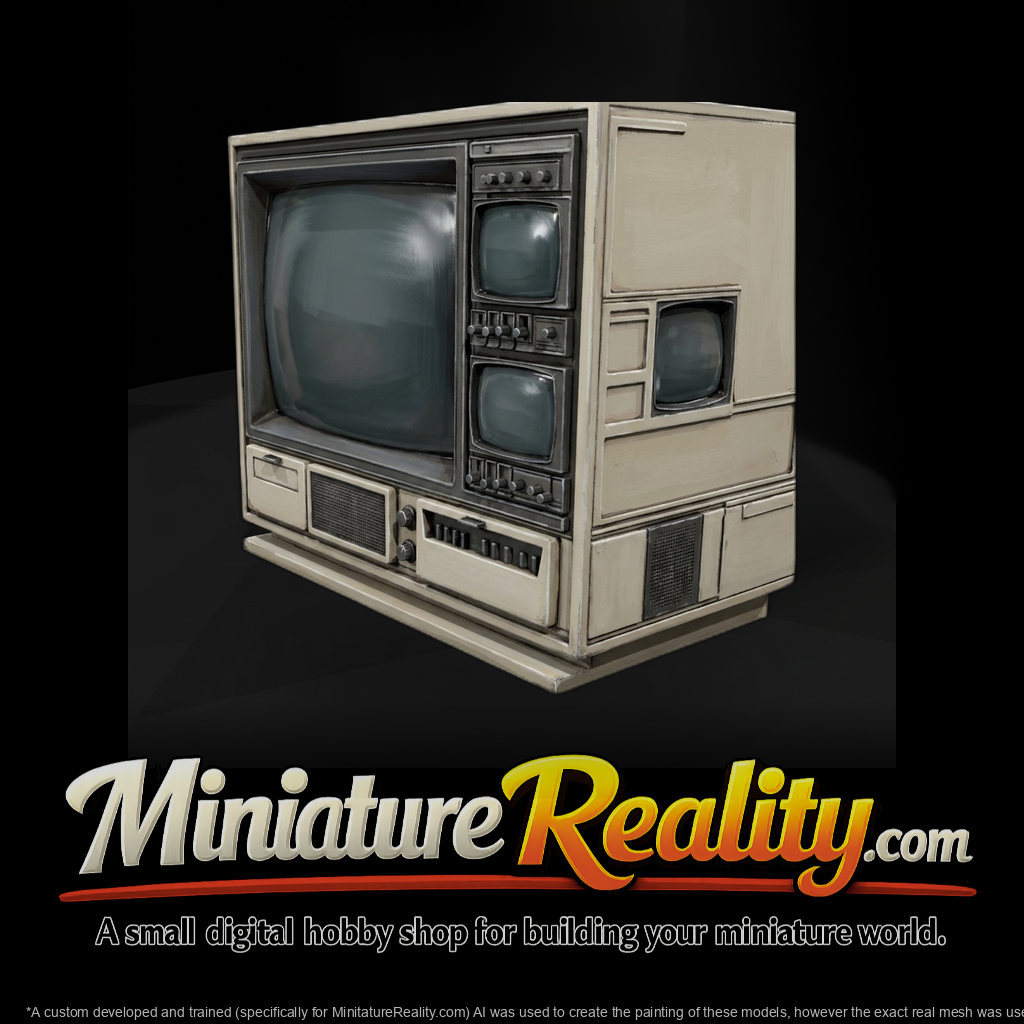 Retro Dual-Screen CRT TV Cabinet