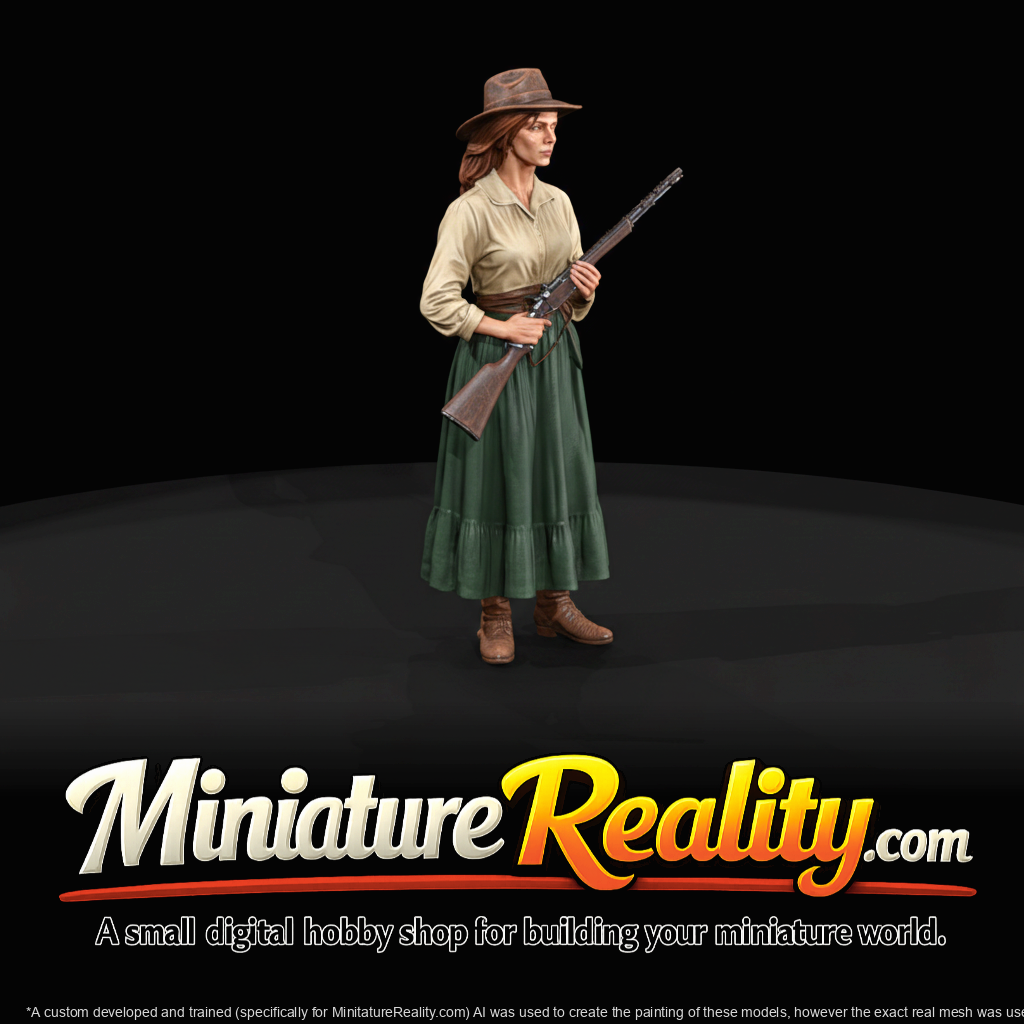 Rifle Wielding Woman (1890s-1900s)