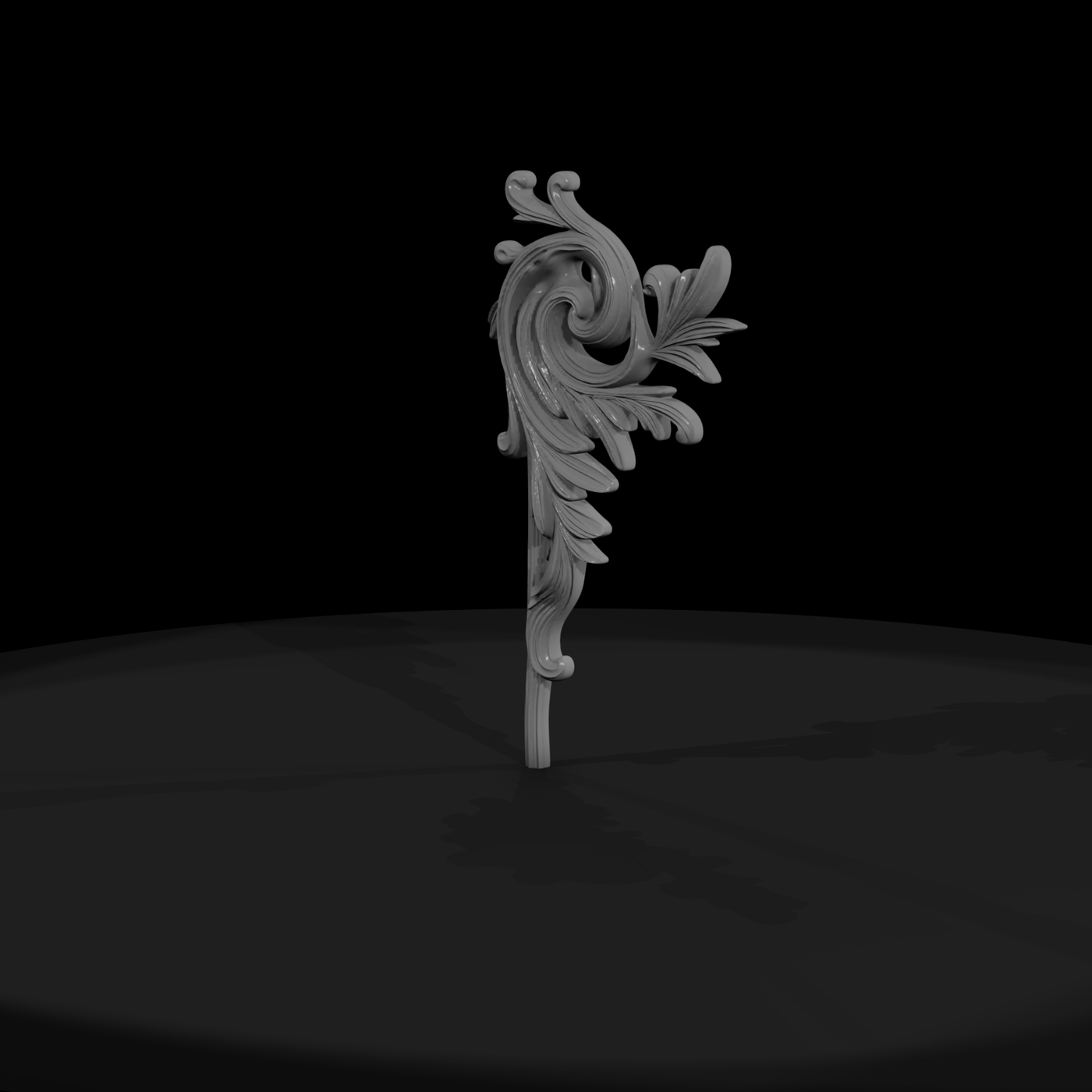 Rococo Acanthus Scroll Ornament — Applique