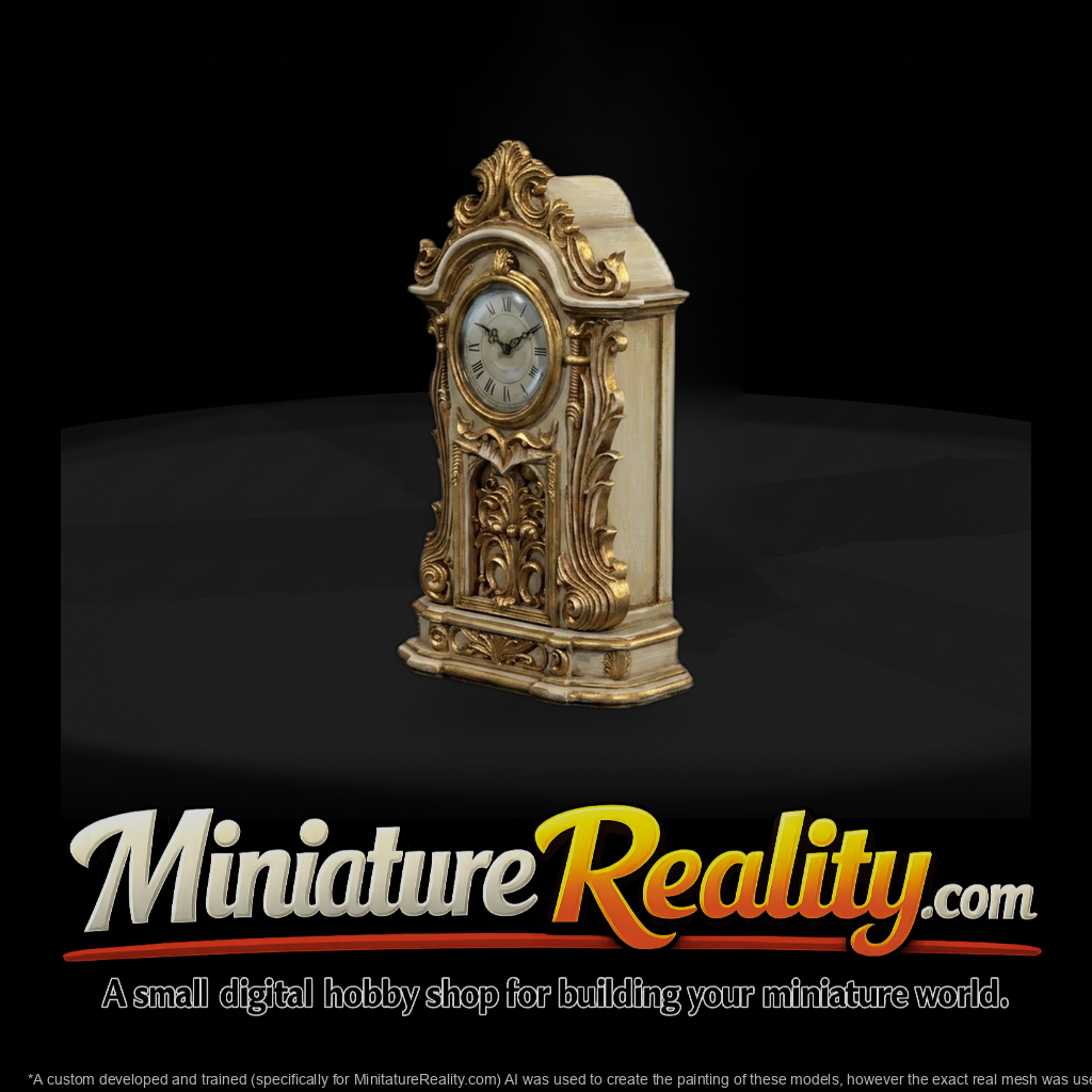 Rococo Ornate Mantel Clock Miniature & Model Railways