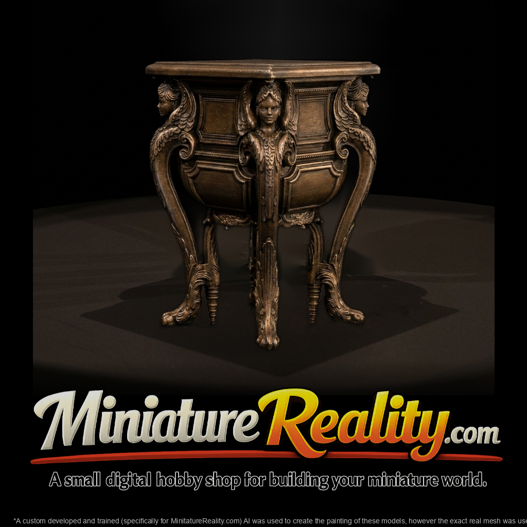 Rococo Winged-Bust Side Table (Miniature)