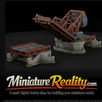Bridge Bascule Drawbridge miniature, three-quarter view — thumbnail 1