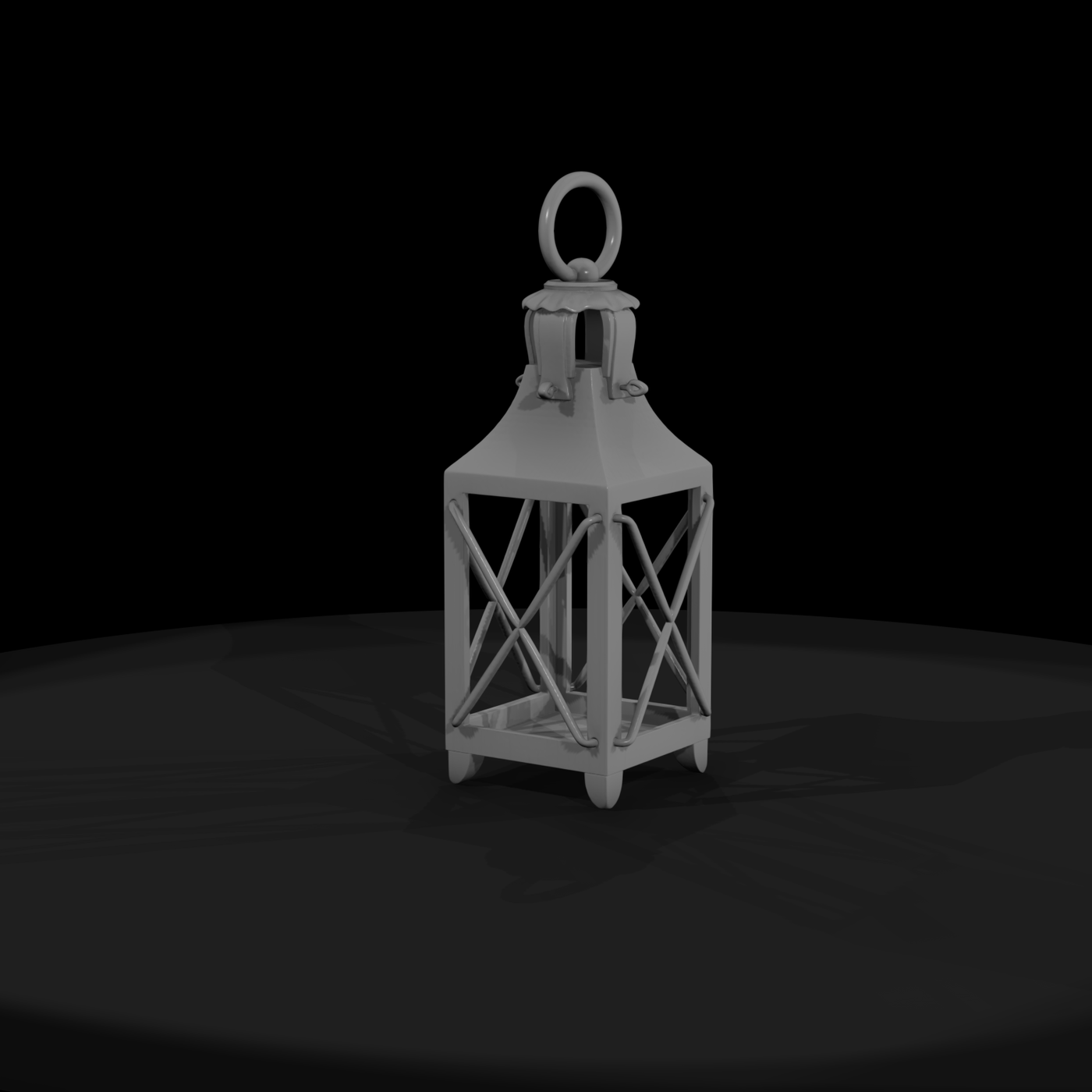 Rustic Metal Lantern — & Model Accessory