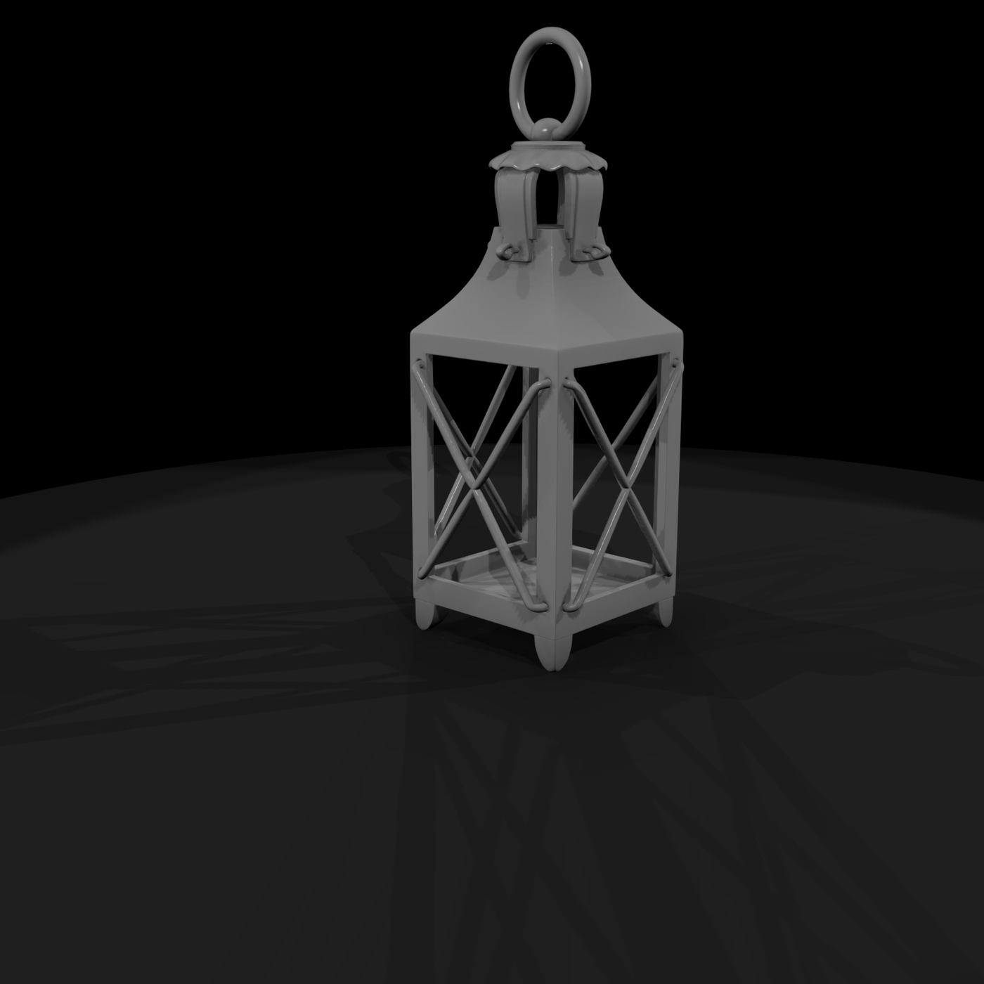 Rustic Metal Lantern — & Model Accessory