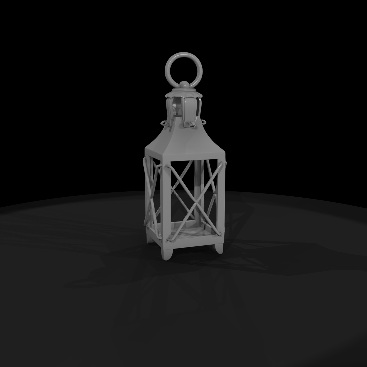Rustic Metal Lantern — & Model Accessory