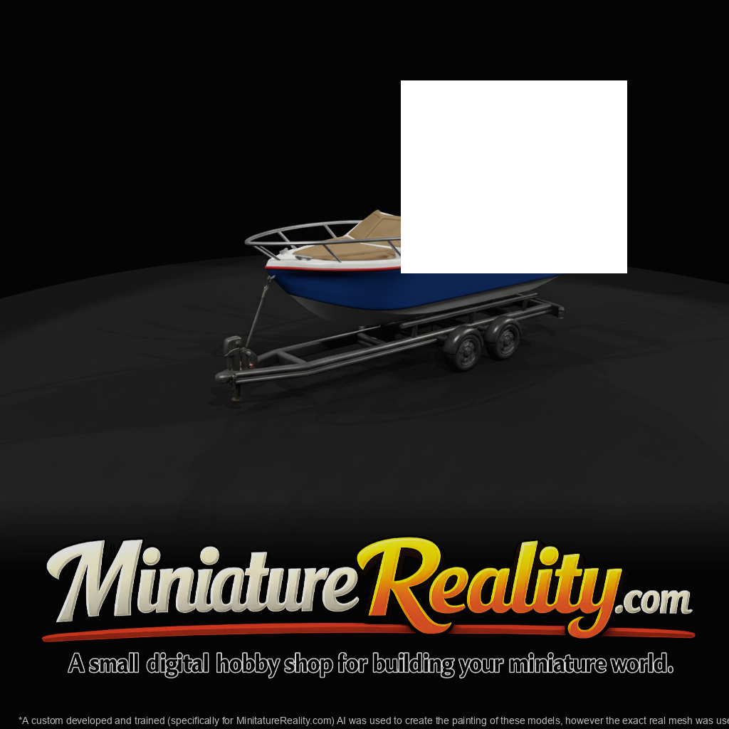 Small Deep Sea Pleasure Boat ON Trailer (estimated)