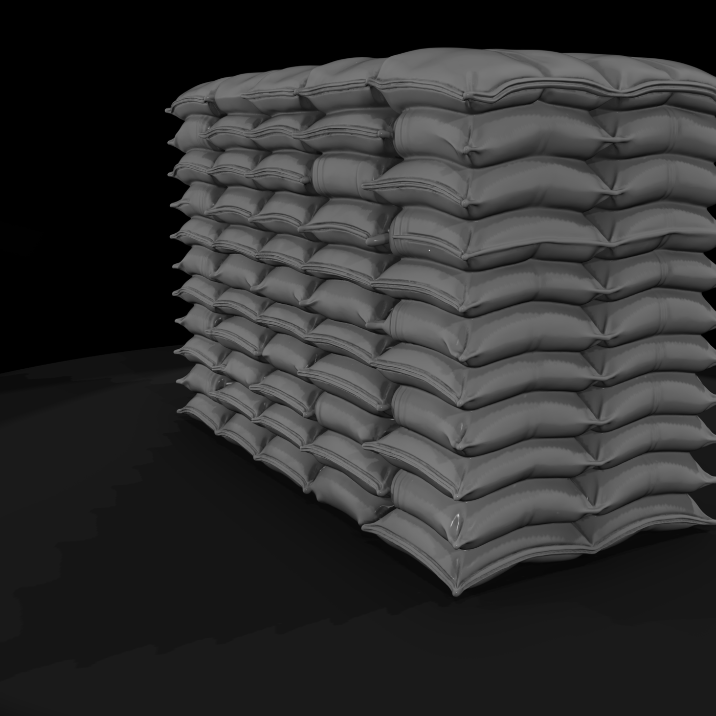 Sandbag Bunker Pillbox — 3D Printable Scenery