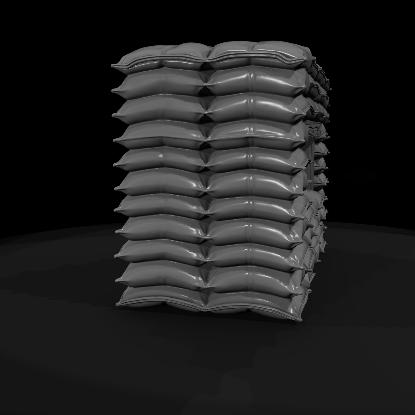 Sandbag Bunker Pillbox — 3D Printable Scenery