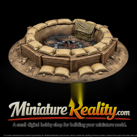 Sandbag Fortified Fire Pit Bunker