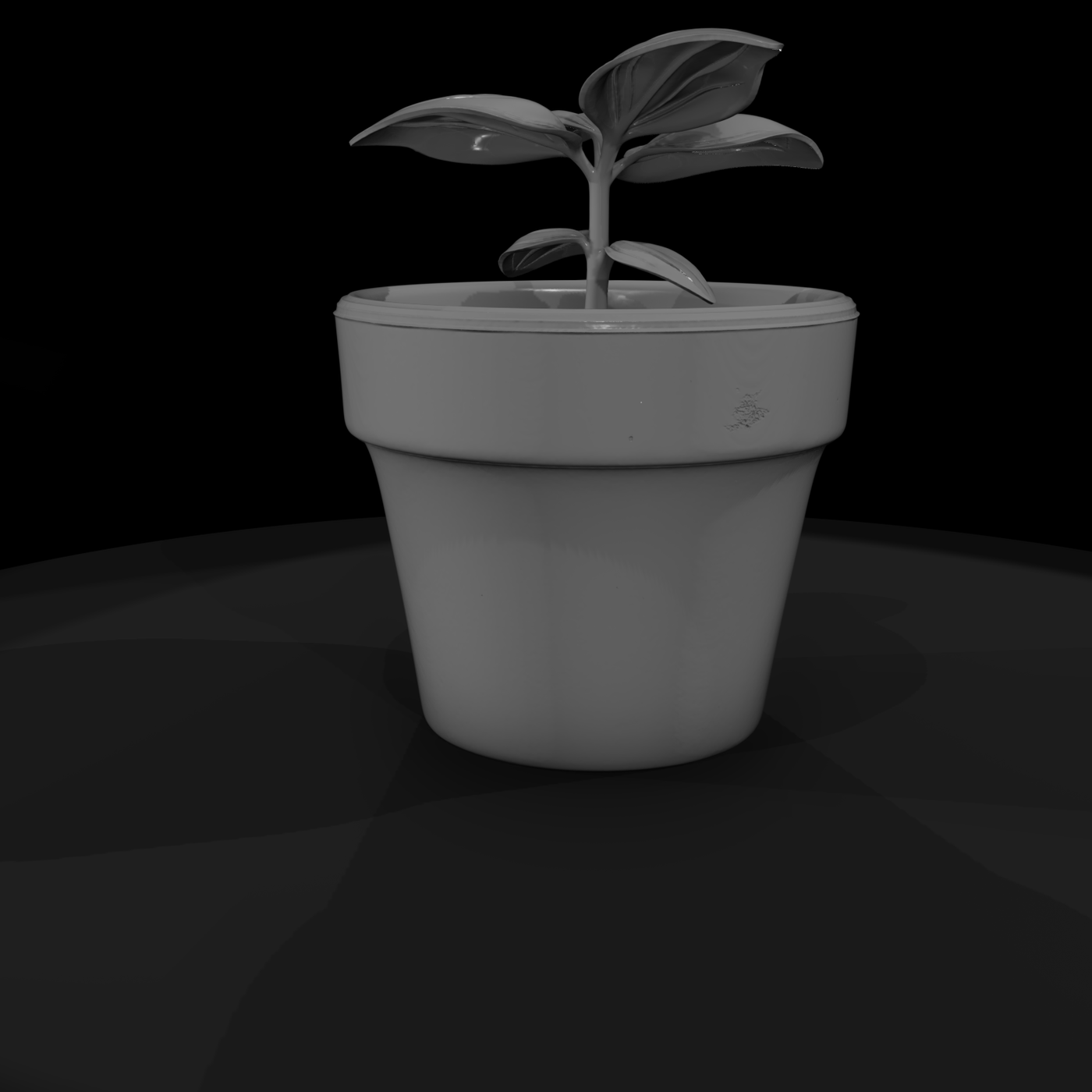 Sculpted Potted Plant Miniature (3D Printable)