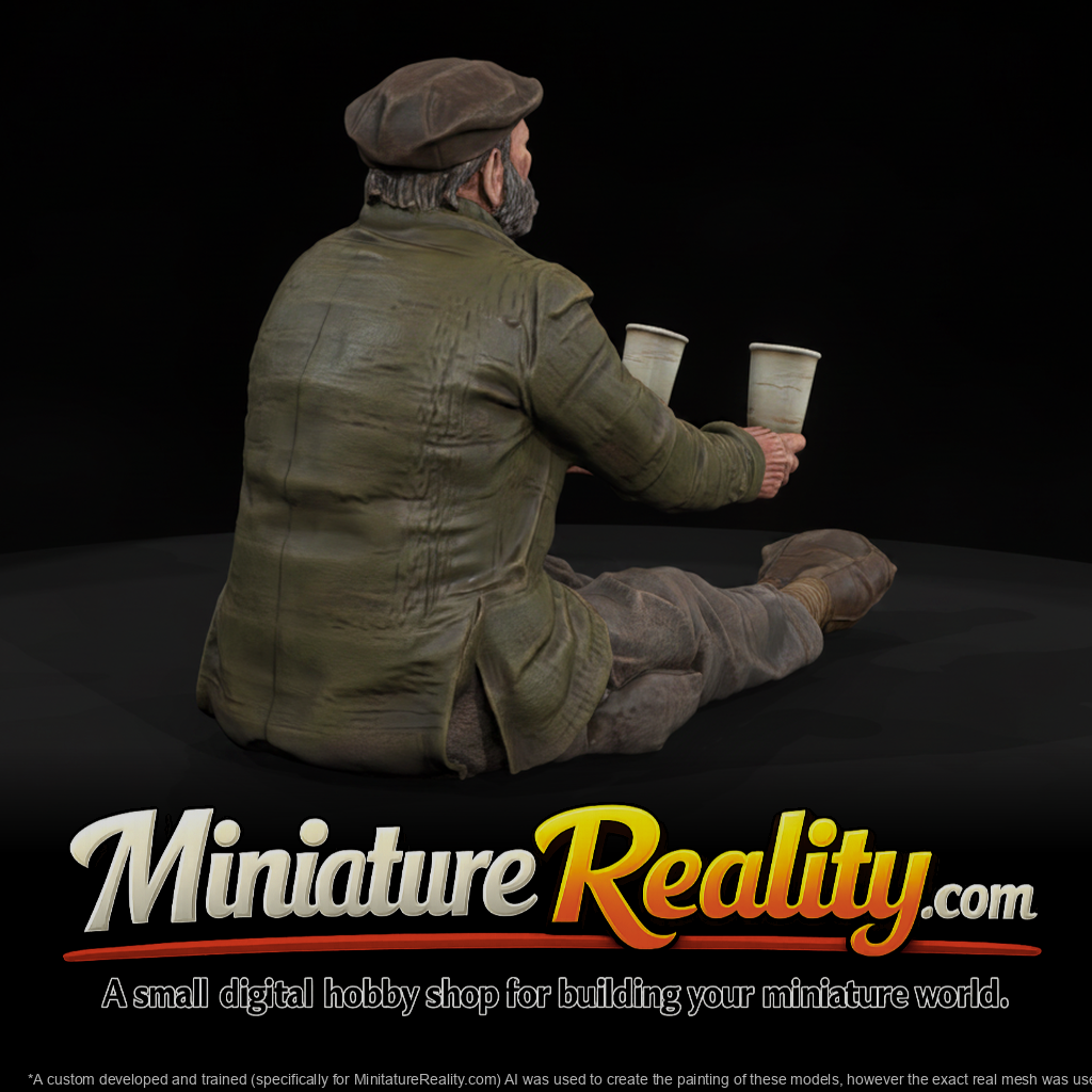 seated-homeless-man-with-cups-1940s-042085