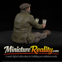 seated-homeless-man-with-cups-1940s-042085 — thumbnail 1