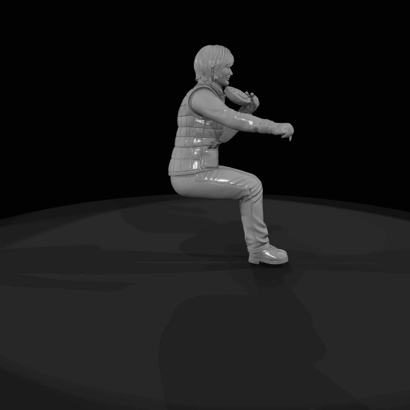 seated human figure (3D model/scan)
