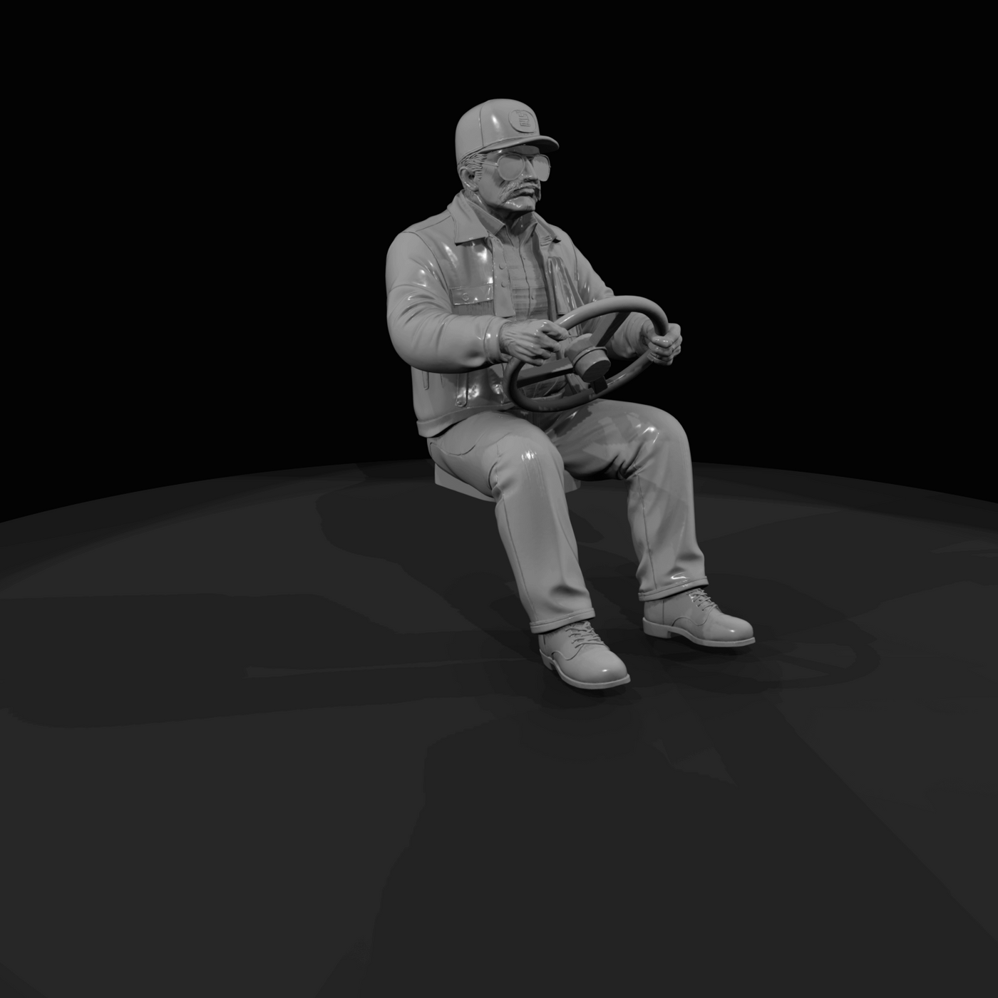 Seated Truck Drivers White Male (estimated)