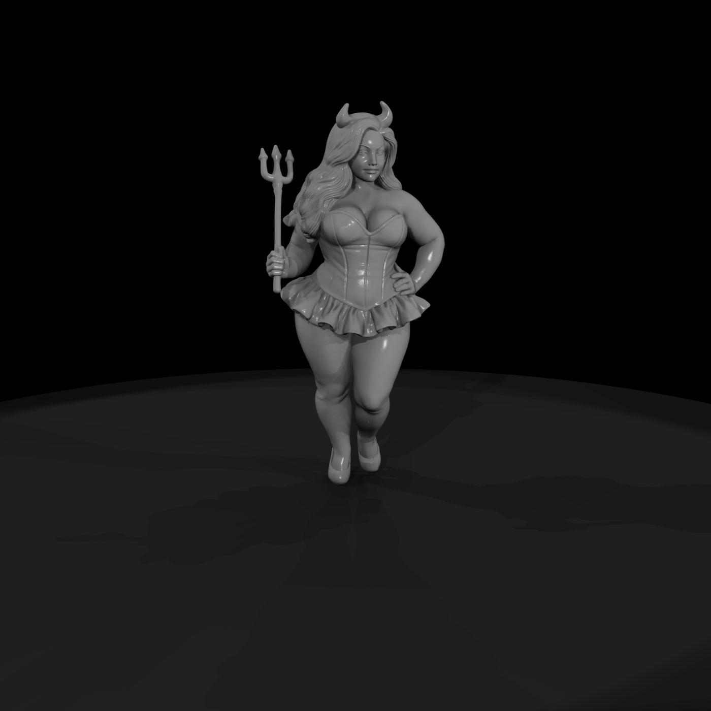 Sequin Devil Corset Figure