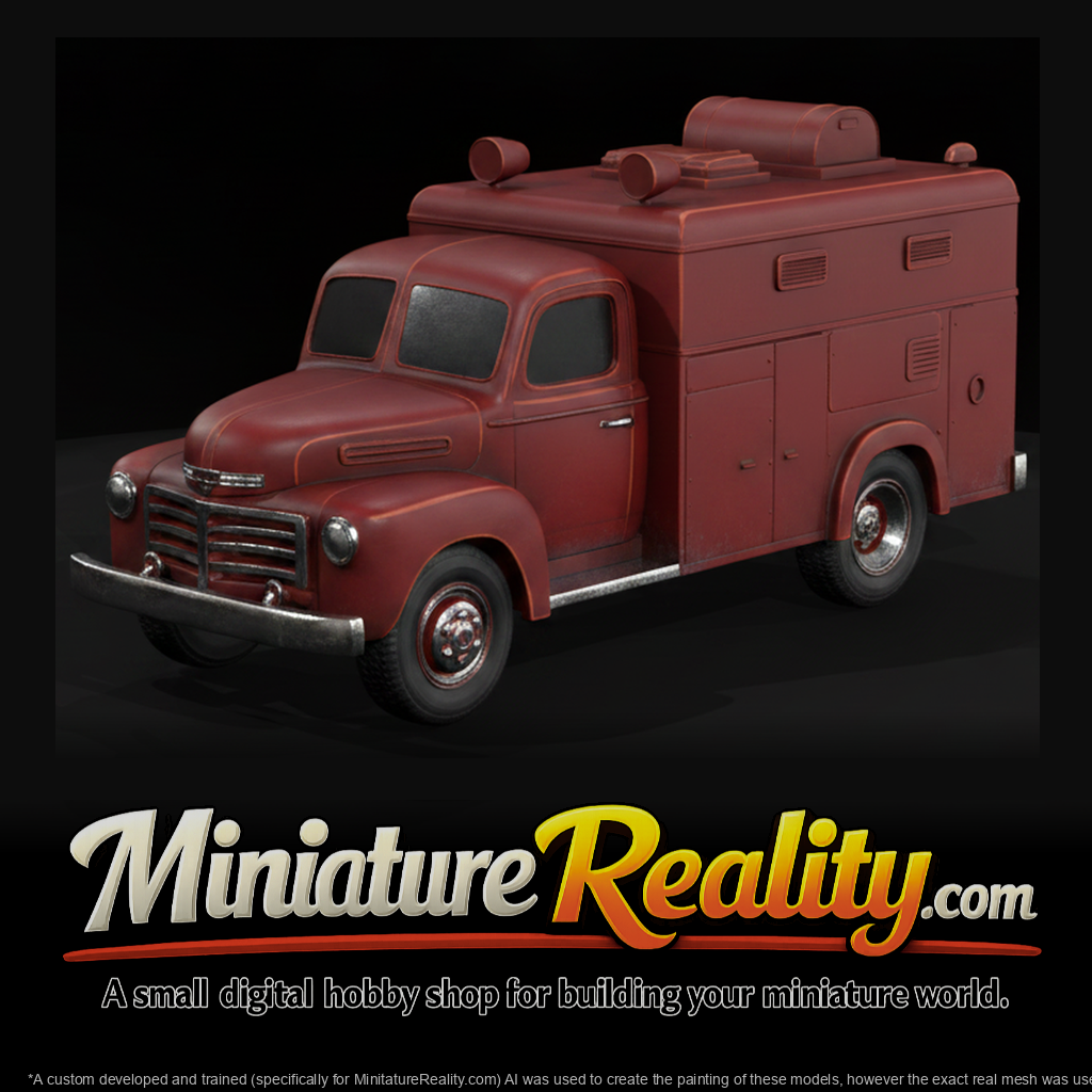 Sharonville Heavy Rescue Truck miniature, three-quarter view