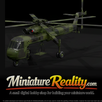 Sikorsky S-64 Skycrane miniature, three-quarter view — thumbnail 3