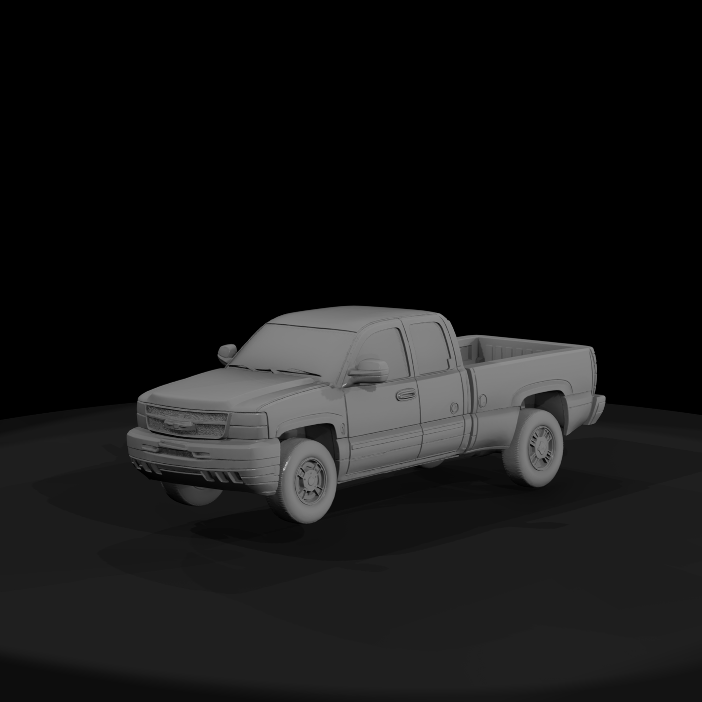 Silverado‑Style Pickup Truck — Crew Cab (HO /