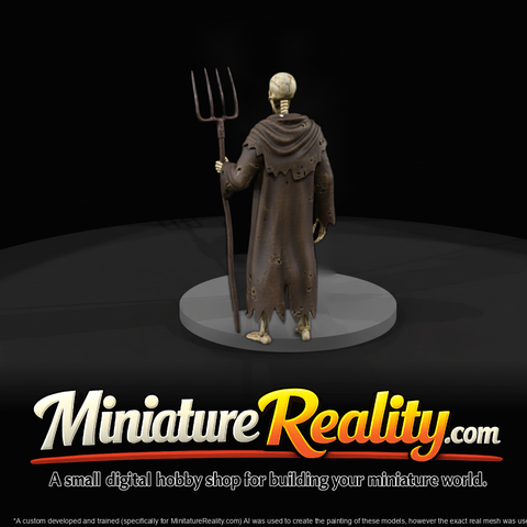 Skeleton Farmer Miniature (3D Printable)