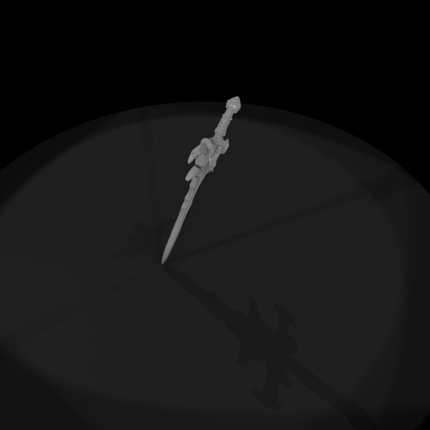 Skull-Handled Fantasy Dagger Miniature & Tabletop