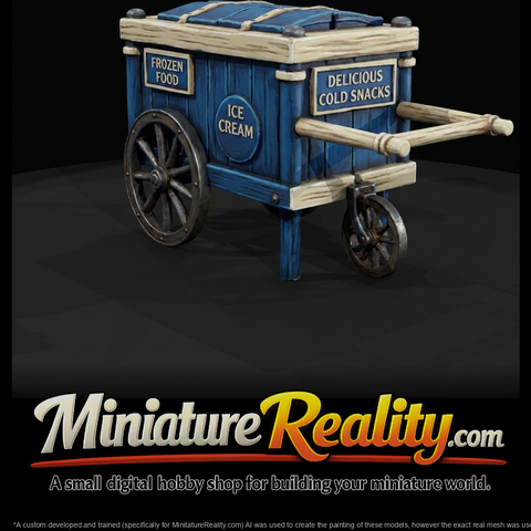 Small Frozen food vendor cart