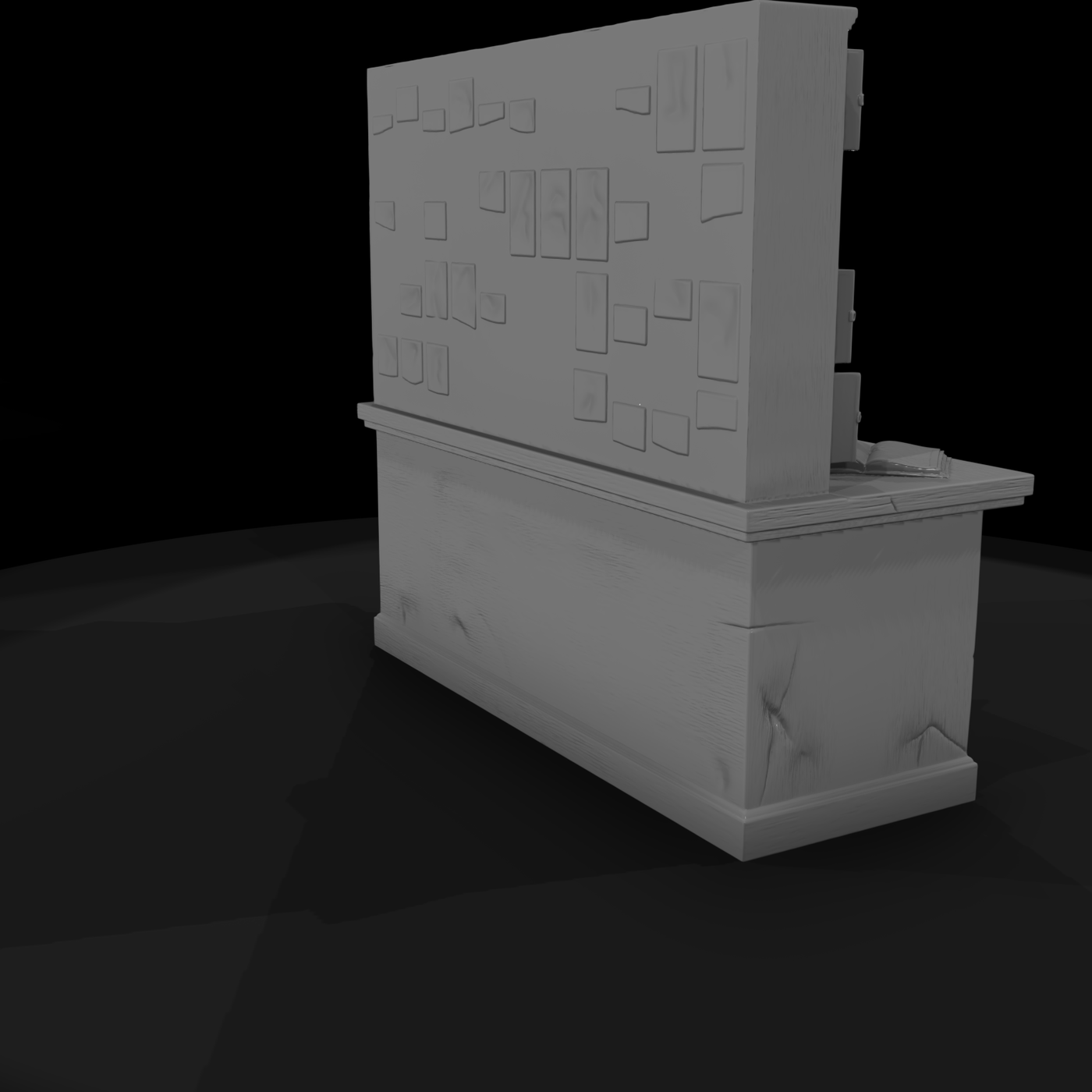 Mid‑century Post Office Counter & Mailbox Array