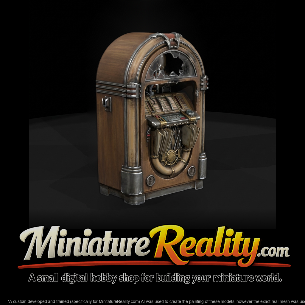 Smashed 1940s Wurlitzer-style Jukebox