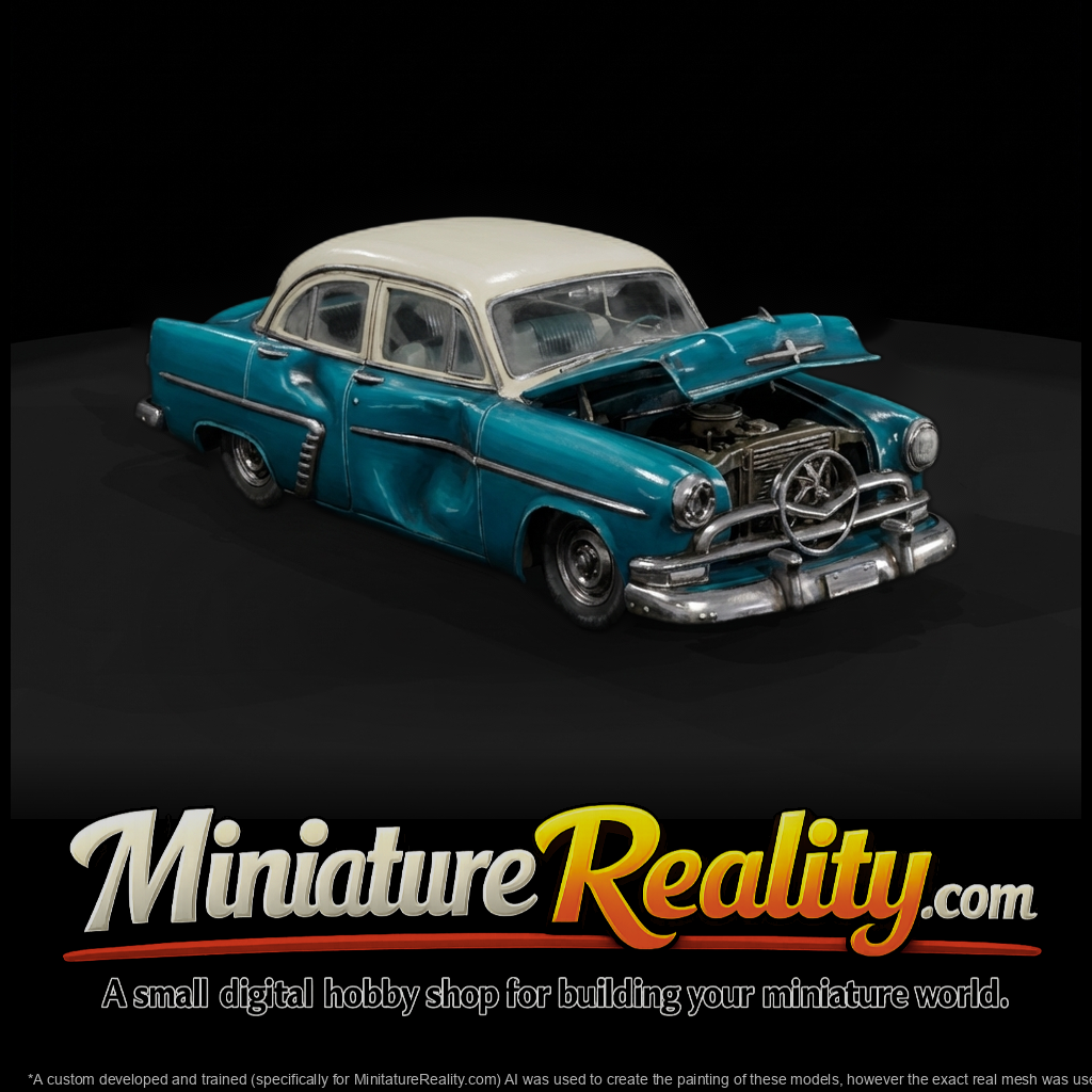 Wrecked 1950s Sedan