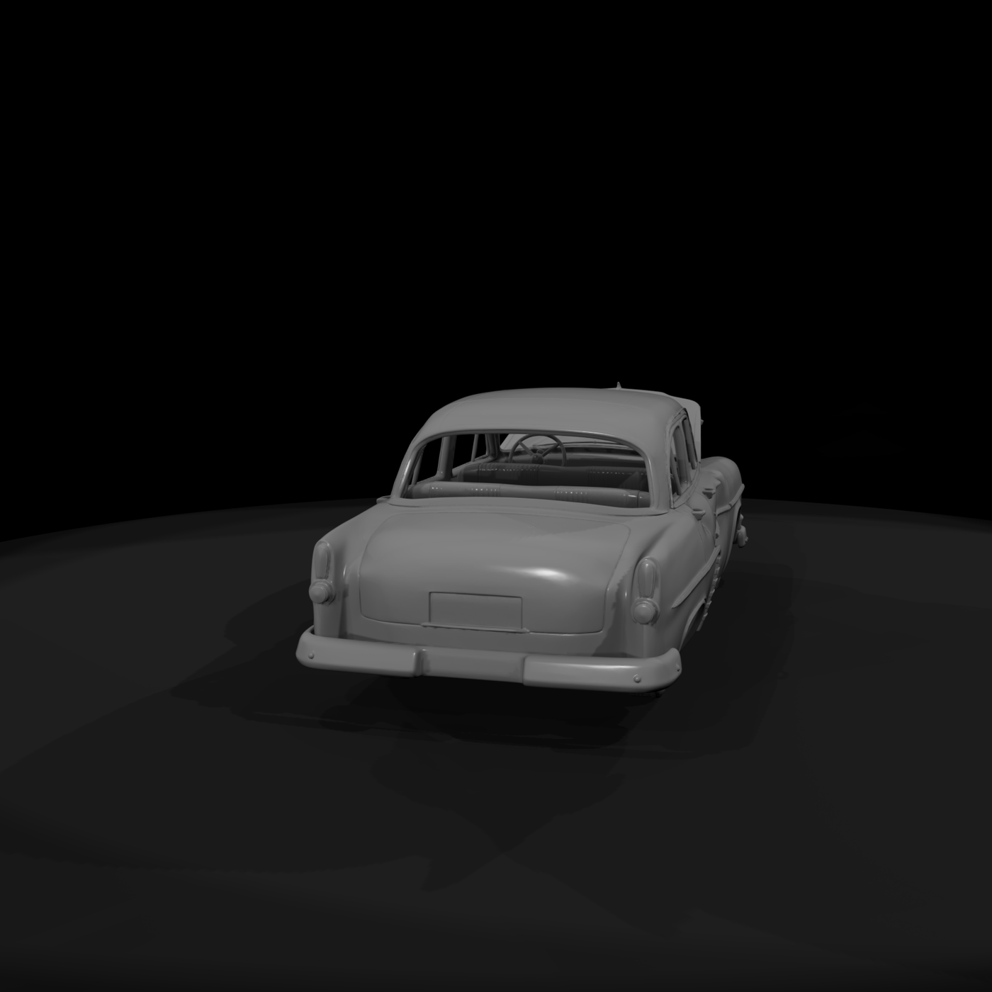 Wrecked 1950s Sedan