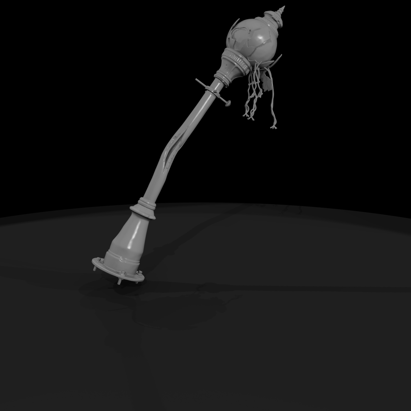 Mid-Century Bent Streetlight Prop