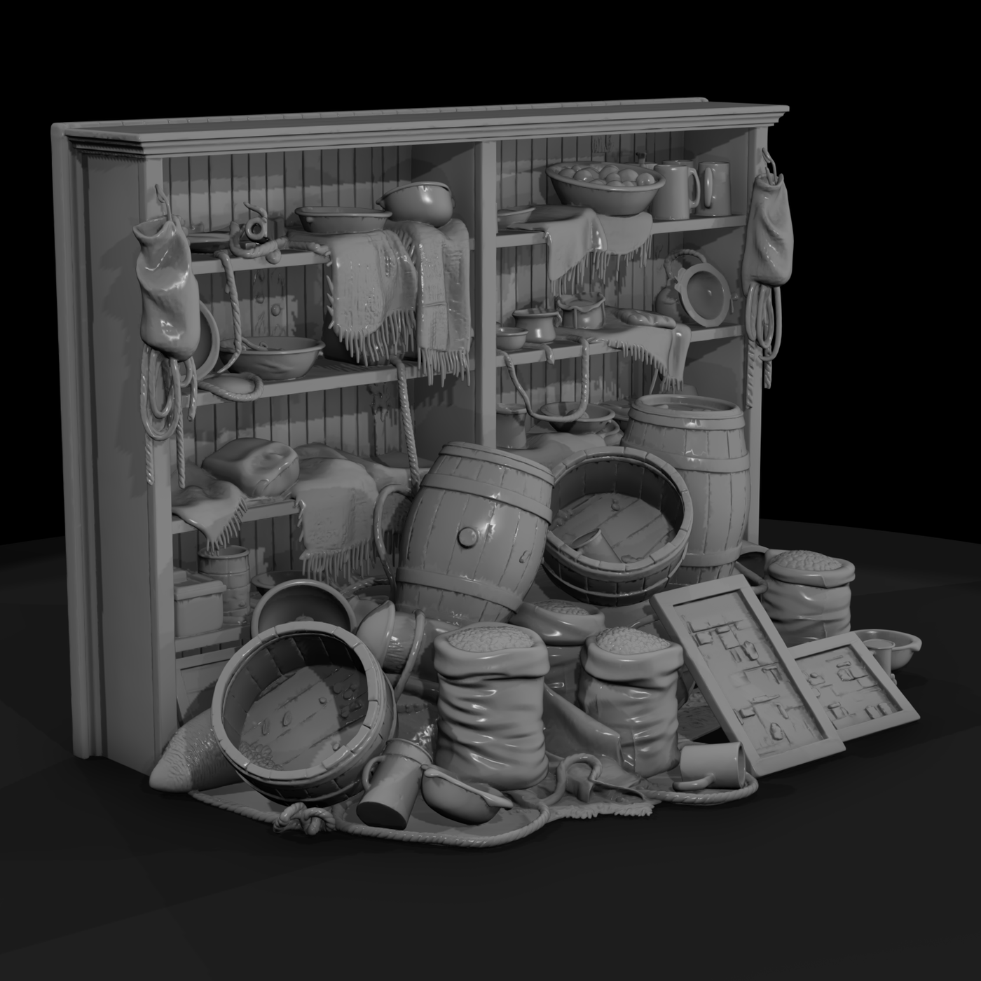 Mid-century General Store Wall Section