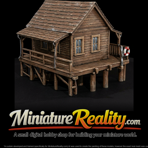 Small Pier Cabin on Wooden Piles |