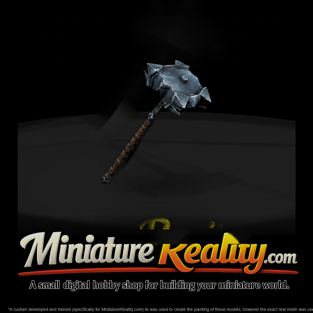 Spiked Fantasy War Hammer — 3D Printable Tabletop Weapon
