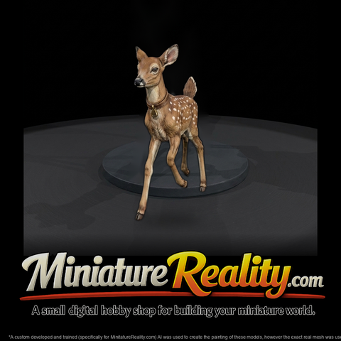 Spotted Fawn Deer — Realistic Sculpted Miniature