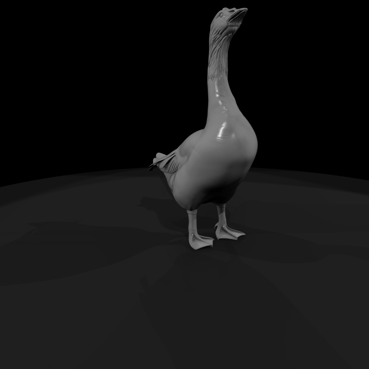 Standing Domestic Goose Miniature
