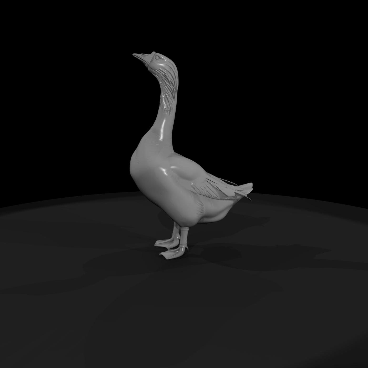 Standing Domestic Goose Miniature