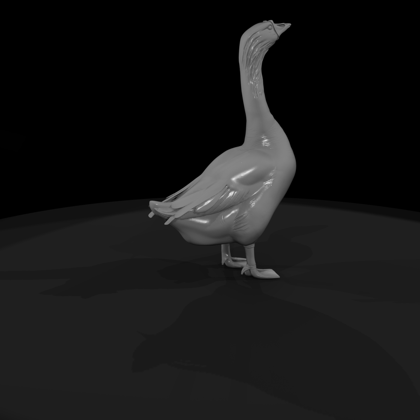 Standing Domestic Goose Miniature