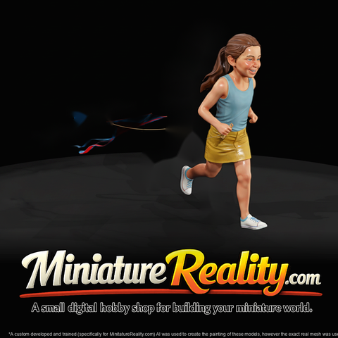 Standing Young Girl — 3D Printable Miniature
