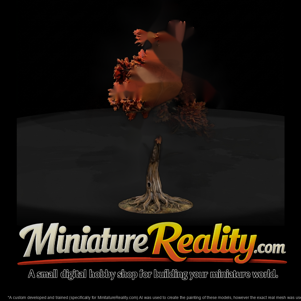 Stylized Autumn Oak Tree