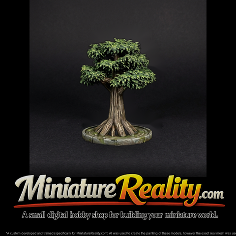 Stylized Bonsai Tree Display