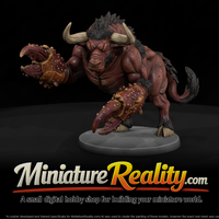 Stylized bull crab hybrid monster 5ZIRBCTM miniature, three-quarter view — thumbnail 1