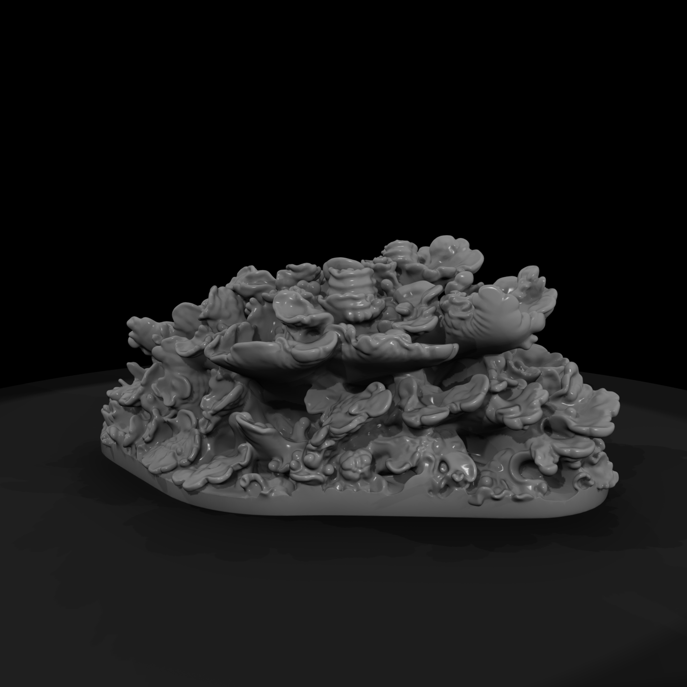 Stylized Coral Reef Accent — 3D Printable Miniature