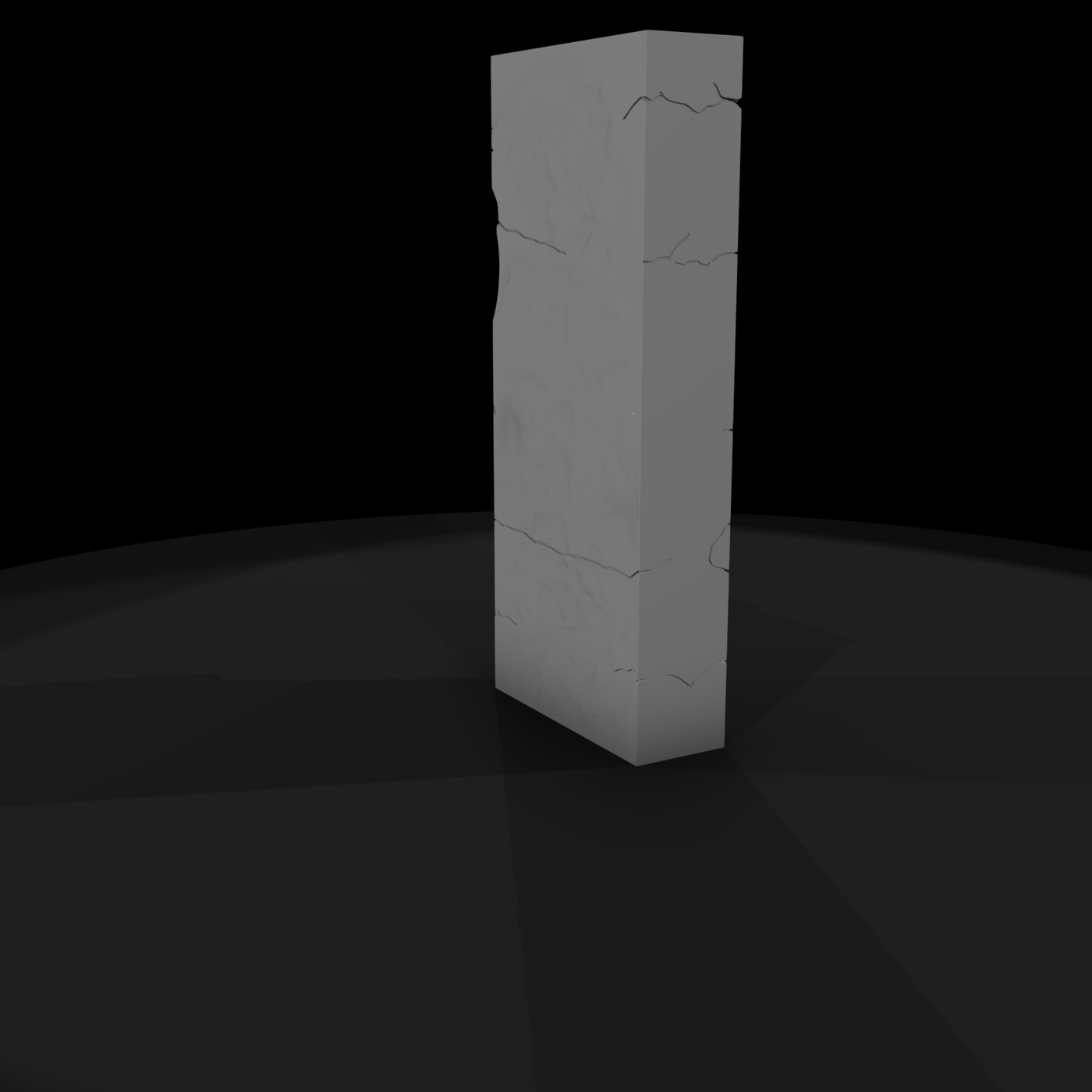 Stylized Cracked Stone Wall Panel