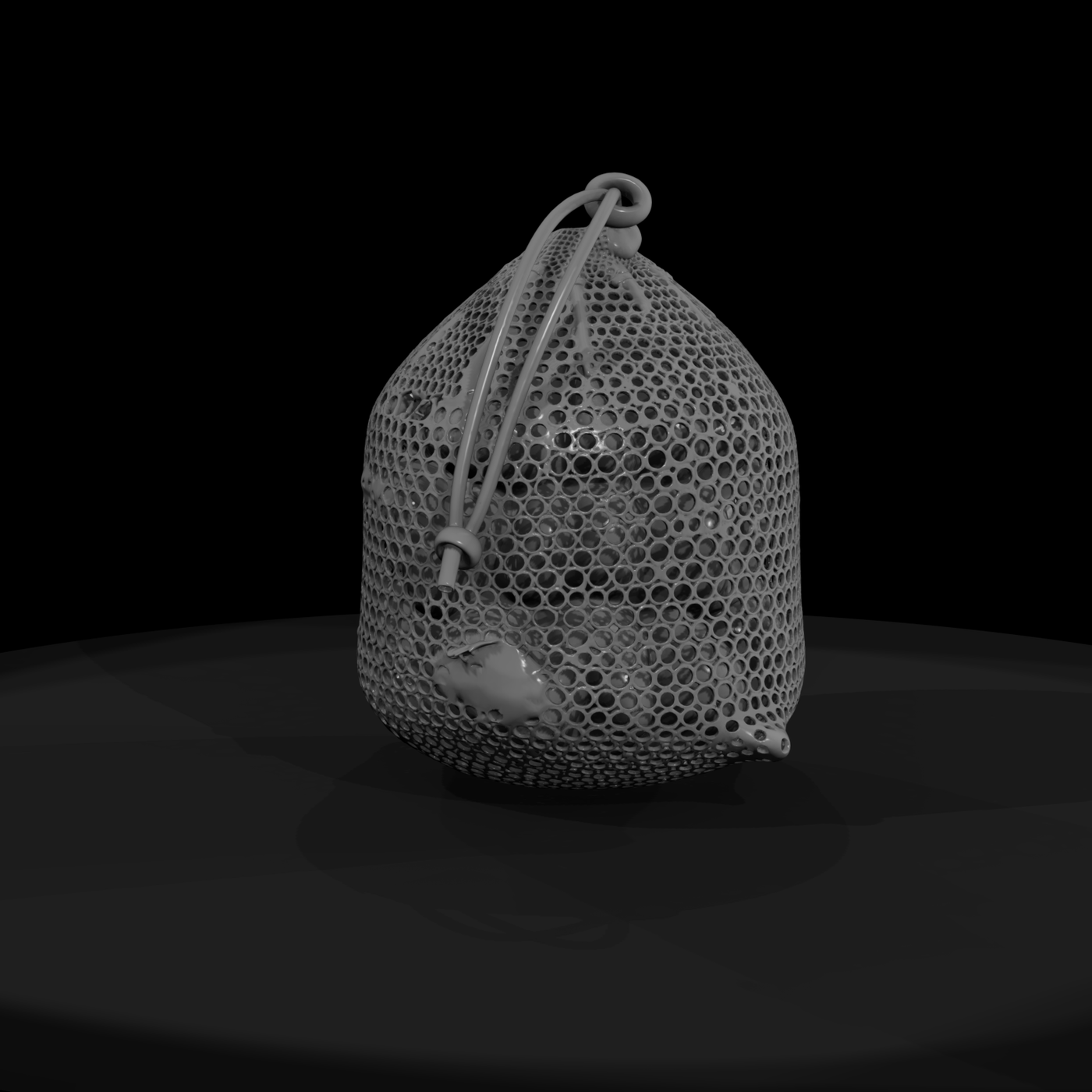 Stylized Drawstring Pouch — 3D Printable Miniature