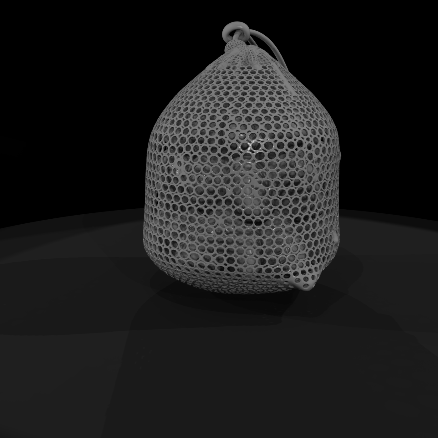 Stylized Drawstring Pouch — 3D Printable Miniature