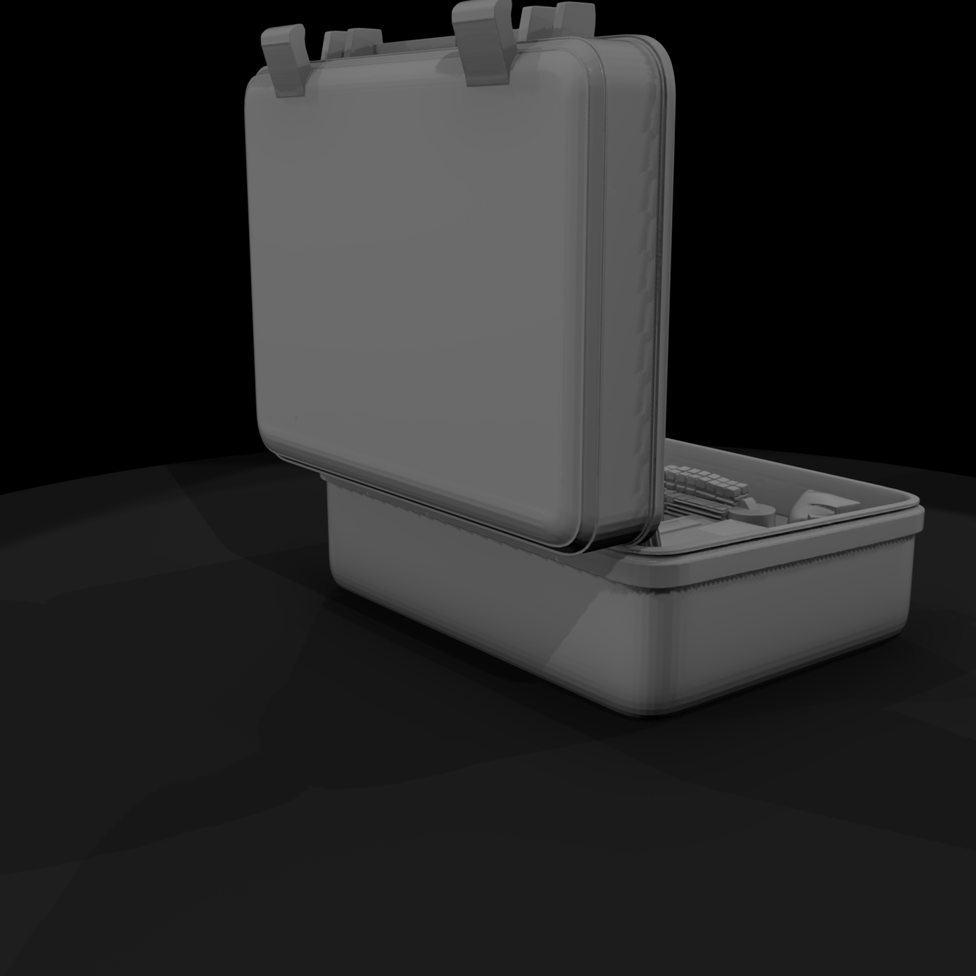 Stylized First Aid Kit with Medical Supplies (3D Printable)
